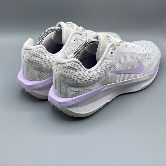 Nike White Lavender Mesh Lace-Up Womens Sneakers - Picture 2 of 4